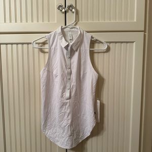 NWT - Lululemon - Women's Hot Hitter Sleeveless Polo II - Color: White - Size: 4